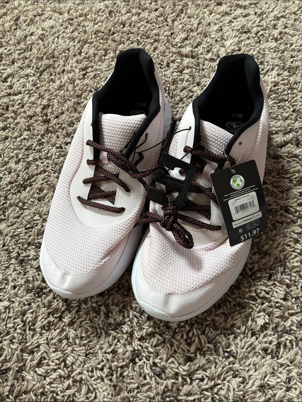 Athletic Works Light Pink and Black Women's Athletic Sneakers